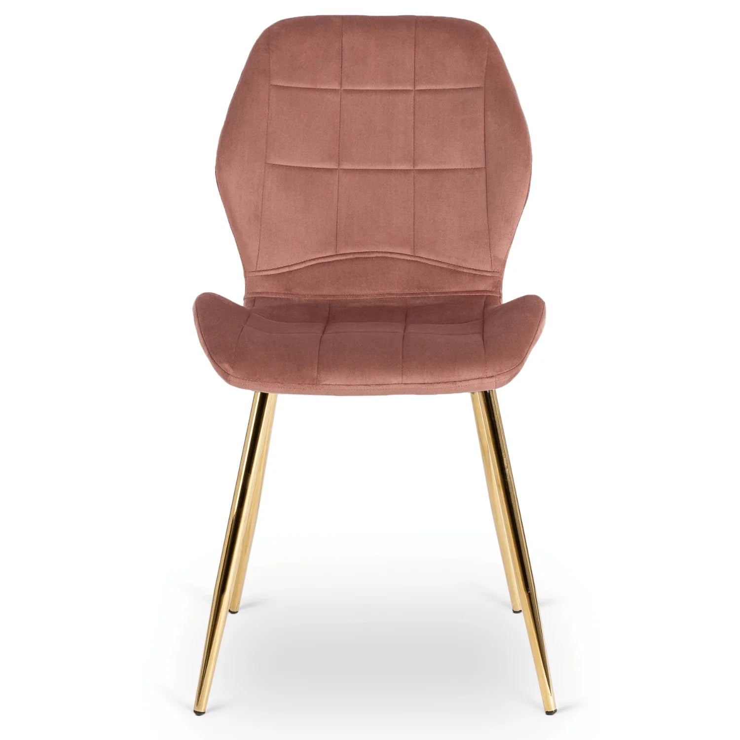 Elite TINGA Esszimmergarnitur – 100 cm schwarzer/goldener Tisch und 4 IRYS rosa Stühle
